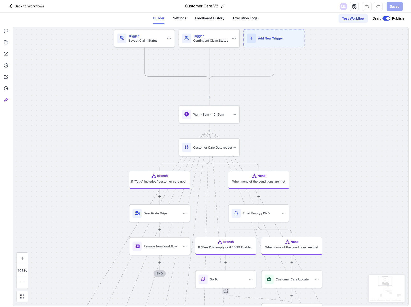 Automation and workflow builder